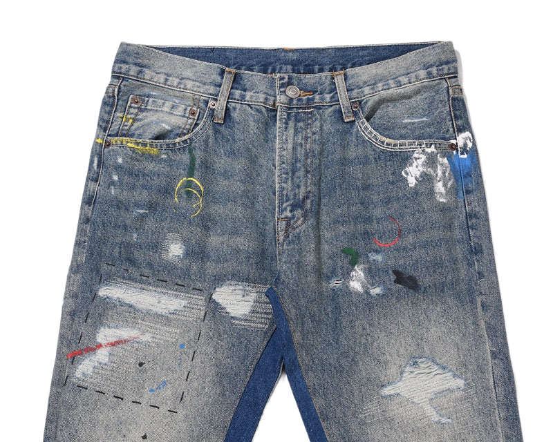 "Wavy" Flared Denim