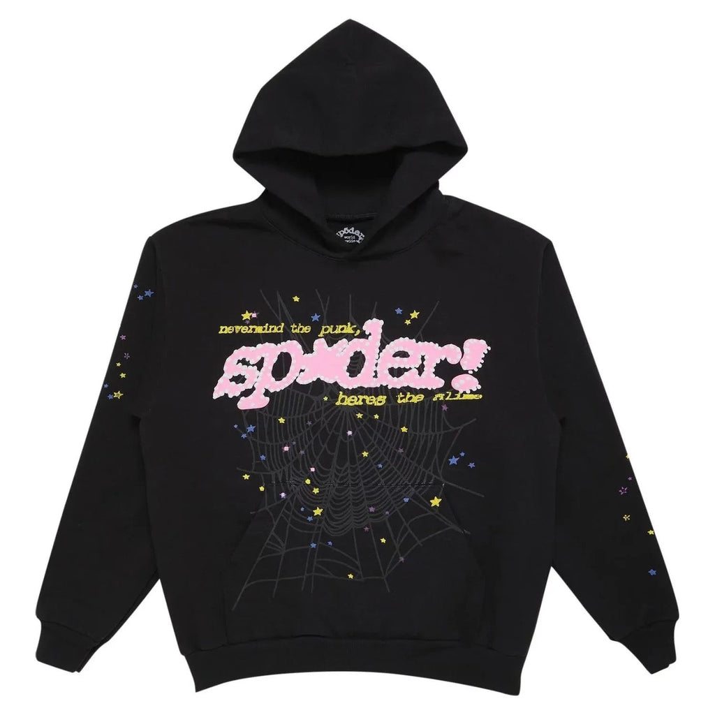 "Sp5der" Hoodie Black/Pink
