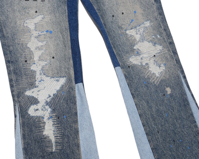 "Wavy" Flared Denim