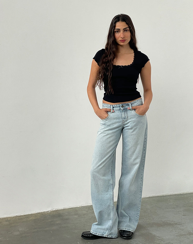 MIA Jeans mit niedriger Taille
